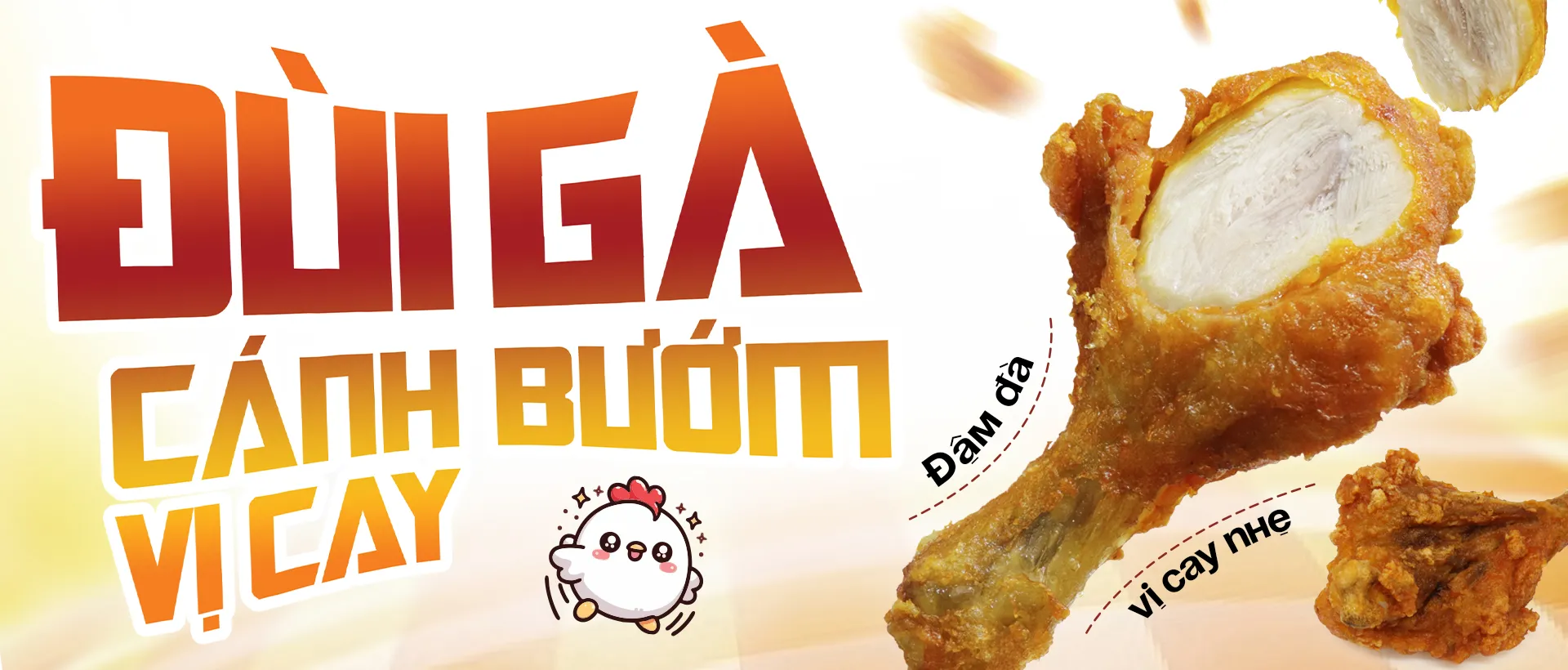🍗 ĐÙI GÀ CÁNH BƯỚM VỊ CAY