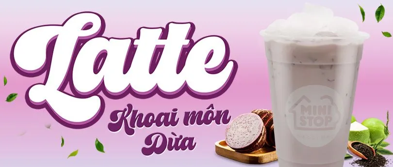 LATTE KHOAI MÔN DỪA